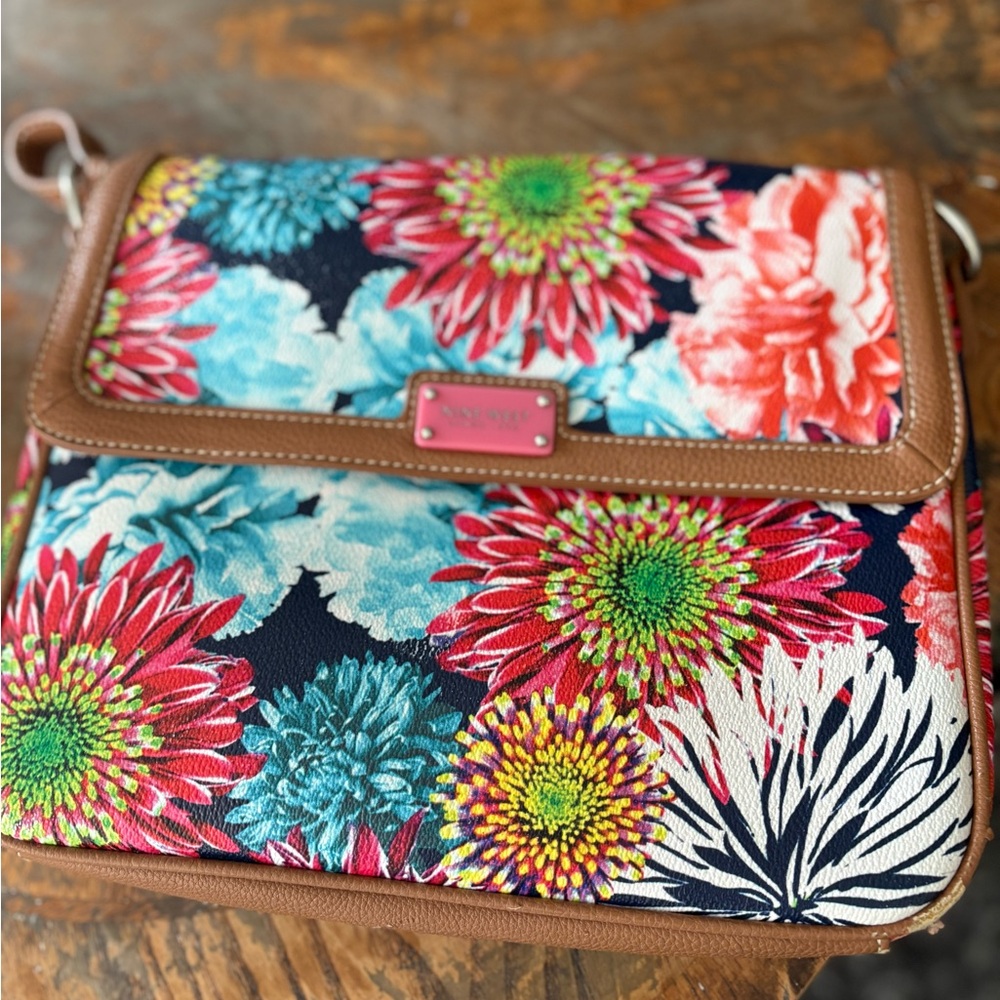 Bright Floral Crossbody Bag